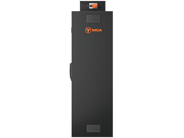 Шкафный кондиционер UNICOOL КПШ-1030, вид сбоку с логотипом МСА