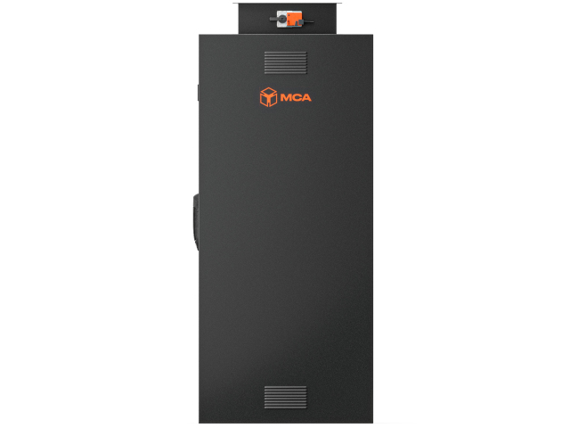 Шкафный кондиционер UNICOOL КПШ-1100, вид сбоку с логотипом МСА